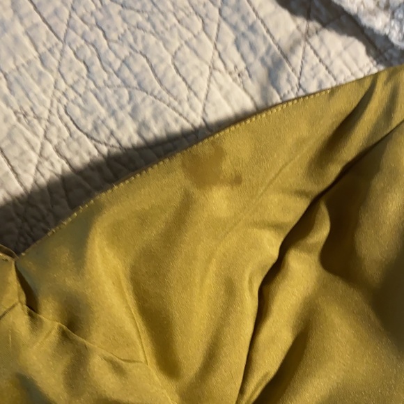 Mauri Simone gold drop waist gown Sz 8 - Picture 11 of 12